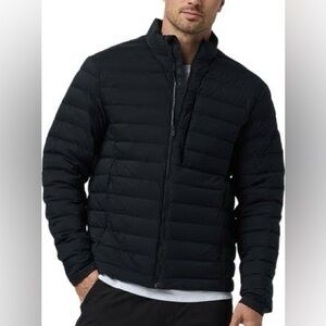 Vuori Men's Black Steadfast Full Zip Hooded Jacket Puffer Size Large Coat